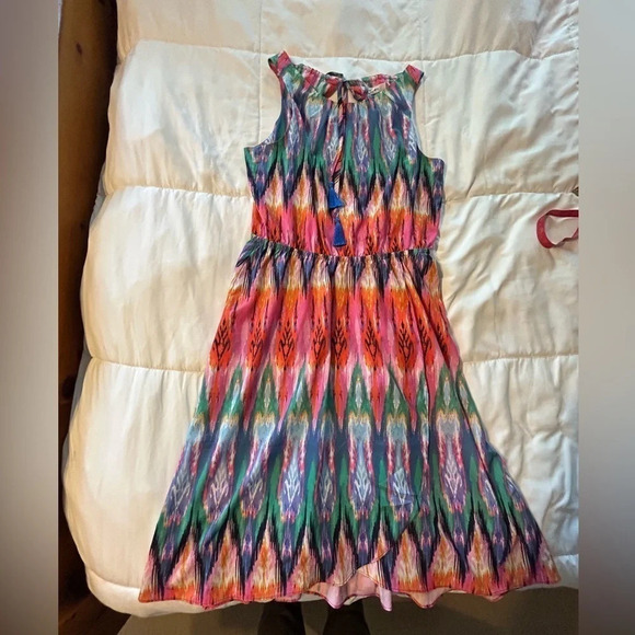 Athleta Martinique Ikat Dress faux wrap sundress - Picture 2 of 10